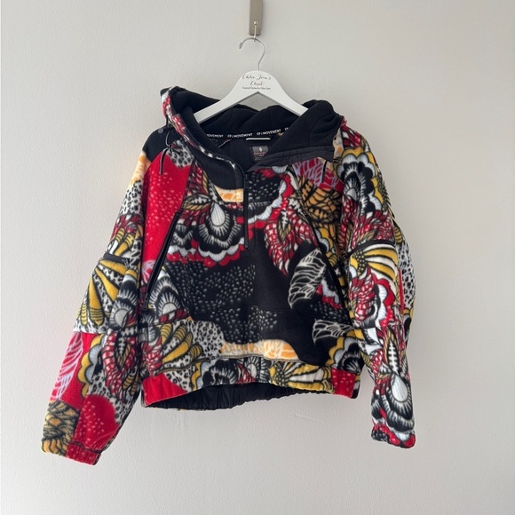 FREE PEOPLE Wild & Free Printed Fleece Pullover in Wildflower Retro Combo XS - Picture 5 of 7